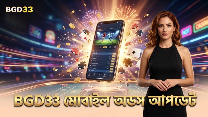 BGD33 মোবাইল অ্যাপে দ্রুত লাইভ অডস আপডেট পাওয়া যায়