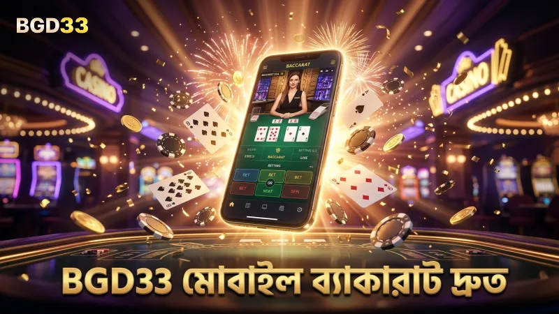 BGD33 নিরাপদ মোবাইল প্ল্যাটফর্মে দ্রুত ব্যাকারাট খেলা